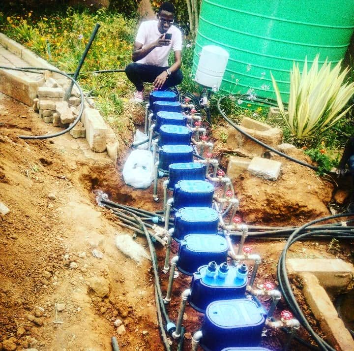 Bulk installation of prepaid water meters, one per unit